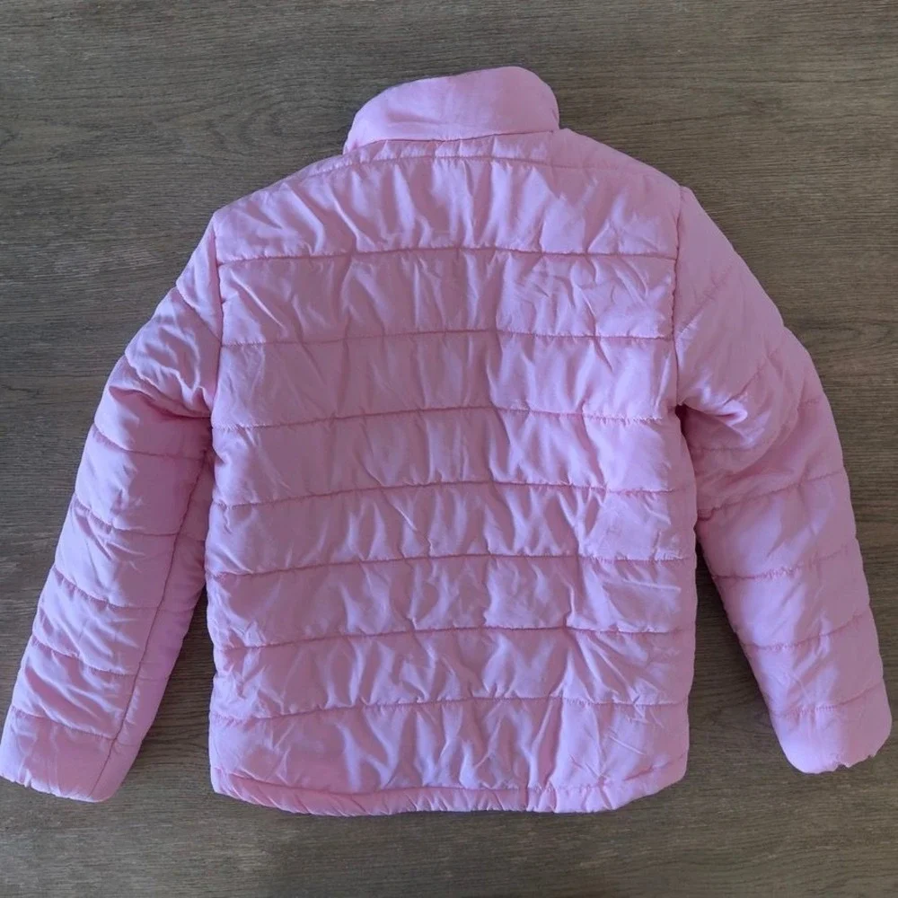 Eddie Bauer Girls 3-in-1 Winter Jacket Pink Pastel Hooded Puffer Coat M 10/12